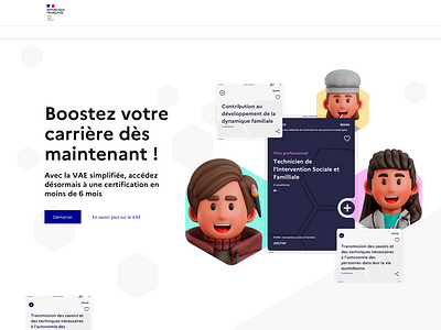 Reva - French professional certifications plateform branding homepage landing page