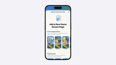 iOS Add New Home Screen Concept Unreleased apple application clean concept design ui