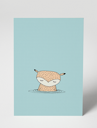 floating fox bath floating fox illustration kids relaxing