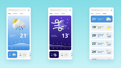 Weather App UI interface design ui ui design