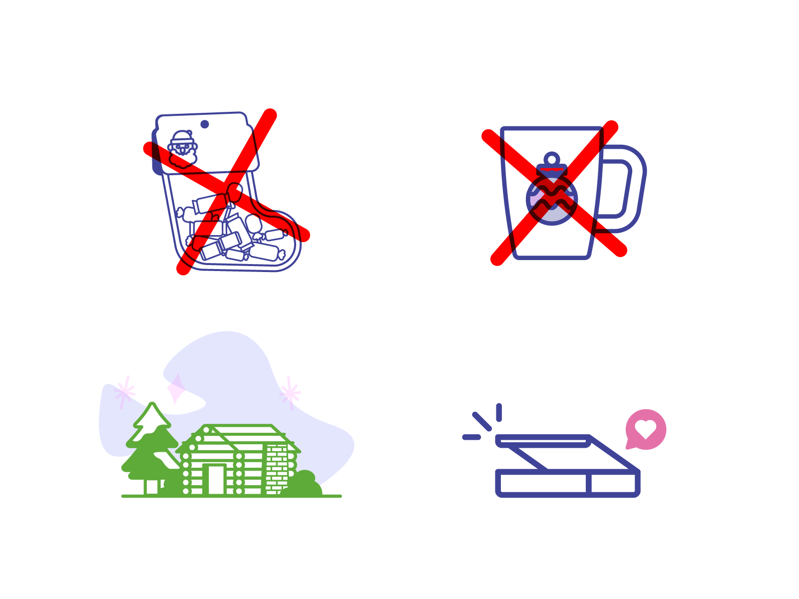 Xmas illustration for Gift cards design graphic design icon illustration vector