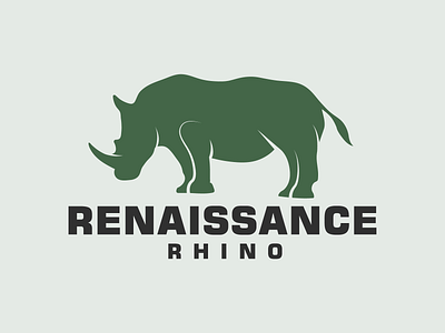 RENAISSANCE RHINO animal branding design graphic design illustration logo rhino rhino logo vector