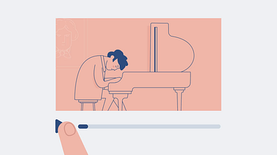 Explainer Open Music Academy animation illustration music piano