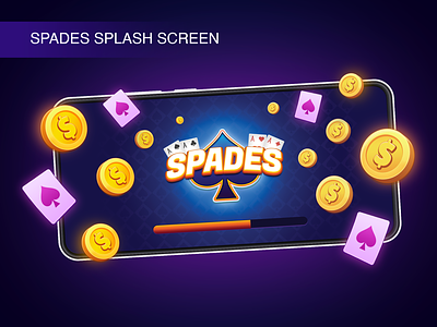 Spades Game cards coins design dribbbleshot game gamedesign graphic design illustration logo photoshop ui ux