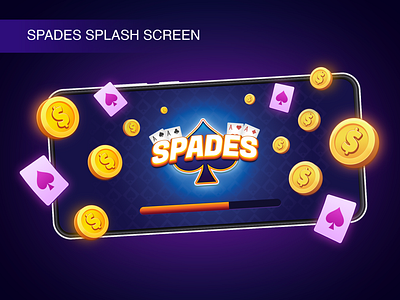 Spades Game cards coins design dribbbleshot game gamedesign graphic design illustration logo photoshop ui ux