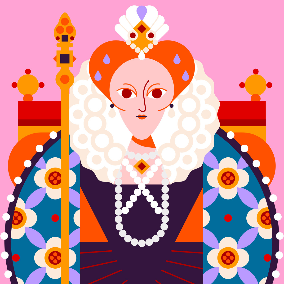 Historical Figures 2d character childrens digital flat folioart history illustration owen davey portrait