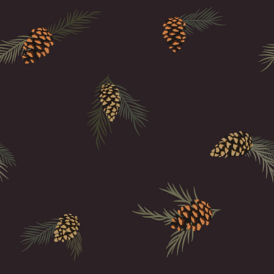 Festive mood with pine cones christmas card christmas tree coniferous forest design festive mood fir fir cones graphic design green illustration pine pine cones seamless pattern simple and elegant spruce vector vector forest vector illustration winter background wrapping paper