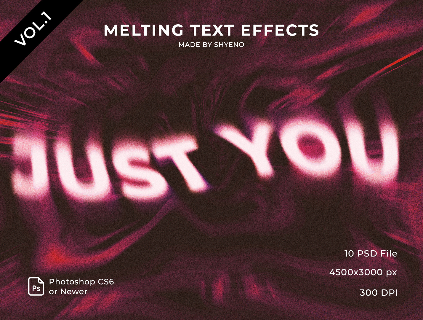 Melting Text Effects Vol.1 70s action colorful cover download effect filter magic melting meltingtext mockup photoshop poster psd template text texteffect type typography vivid