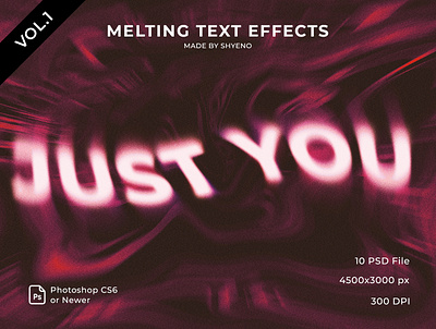 Melting Text Effects Vol.1 70s action colorful cover download effect filter magic melting meltingtext mockup photoshop poster psd template text texteffect type typography vivid