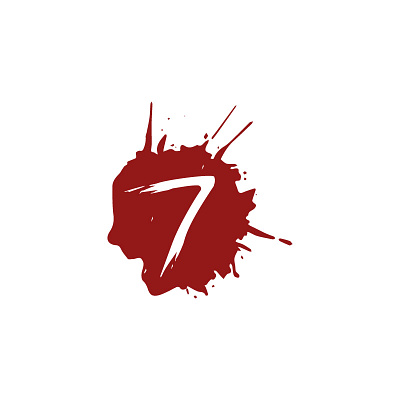 The movie Se7en minimalistic logo design logo minimalist movie red seven