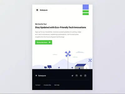 #26 Subscription 026 animation clean concept dailyui design eco email illustration minimal newsletter solar subscription sustainable ui userexperience