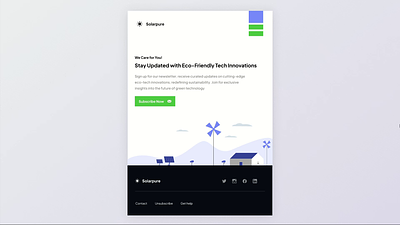 #26 Subscription 026 animation clean concept dailyui design eco email illustration minimal newsletter solar subscription sustainable ui userexperience
