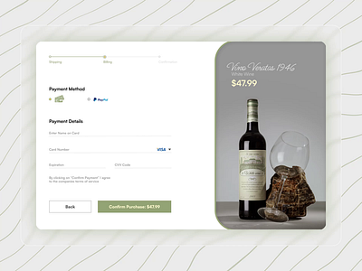 Wine Shop Checkout Page checkout page ui wine