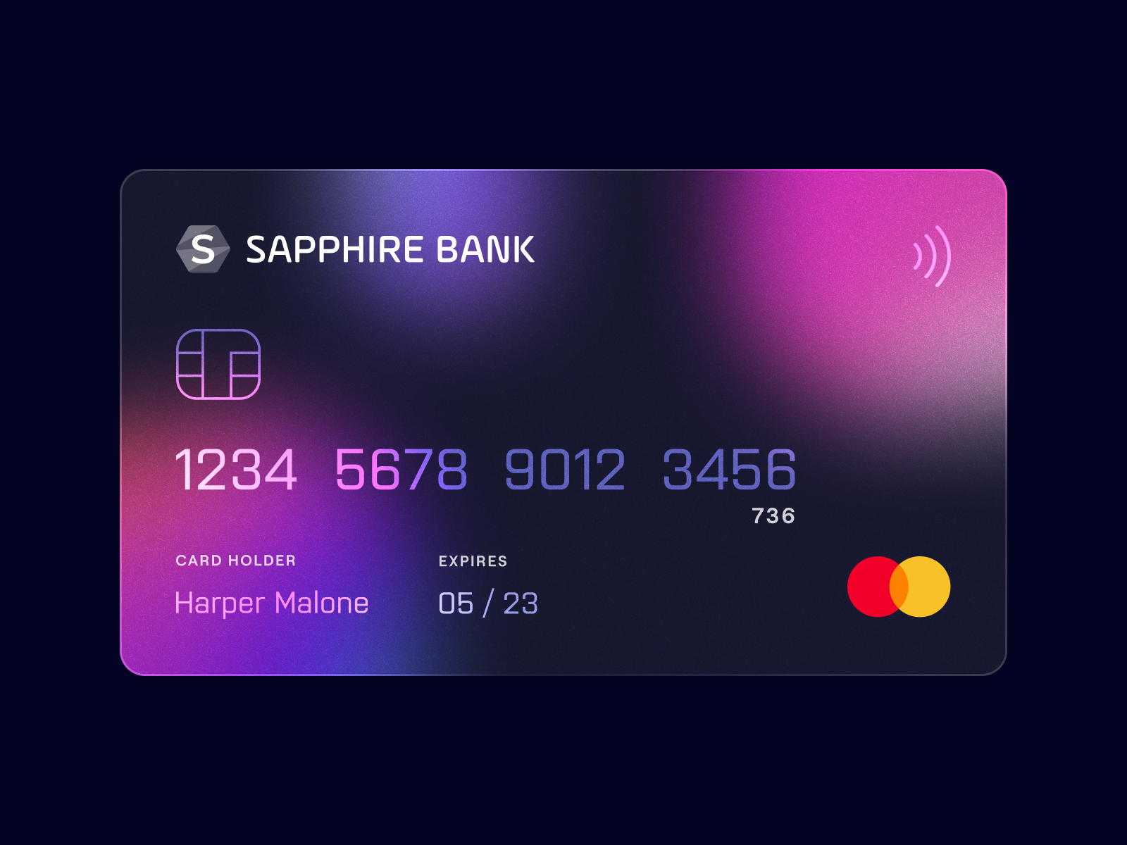 Credit Card Design Glassmorphism Style dark mode glassmorphism