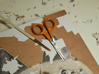 Works for 2024 - cat collage illustration paper collage studio