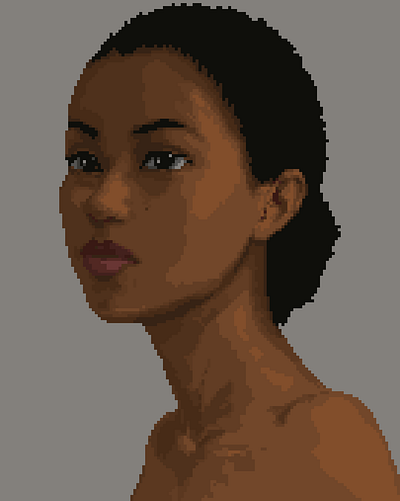 A portrait of a beautiful woman female pixel art pixelart pixelonious monk pixeloniousmonk portrait woman