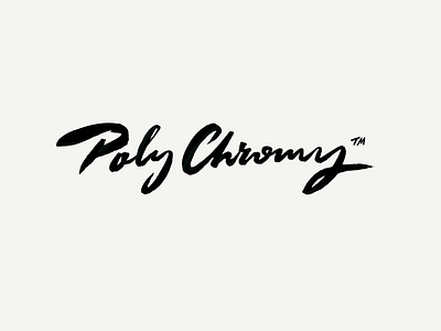 Poly Chromy art branding brushlettering calligraphy classy clothing custom design flow handwritten identity lettering logo raw script signature type unique wear