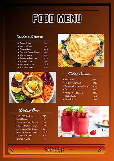 Menu design animation branding graphic design logo motion graphics