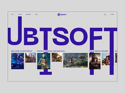 Ubisoft | corporate website redesign animation branding corporate design redesign ui ux website