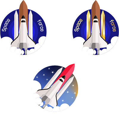Space force rocket logo ##dailylogochallenge rocket logo dailylogochallenge
