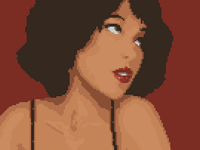 A pixel art portrait of the Brazilian singer Mari Froes female pixel art pixelart pixelonious monk pixeloniousmonk portrait woman