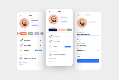 User Profile branding design dribbble illustration logo productdesign saas ui ux webdesign