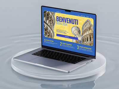 Website design for "Benvenuti" agency design figma graphic design landing page web design