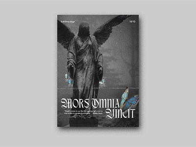 Poster Mors Omnia Vincit branding design graphic design illustration typography