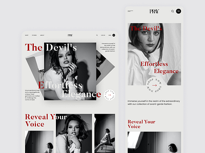 E-commerce Shop - Women's Develish Fashion branding dailyui design digital digital design graphic design ui ux web design