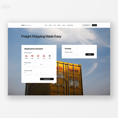 Logistics Web UI Design Concept design figma ui website