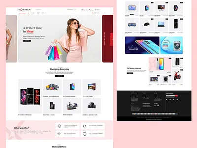 Expotech Mega Mall Landing Page UI Design e commerce graphic design interface design landing page minimal design modern ui ui ux website ui