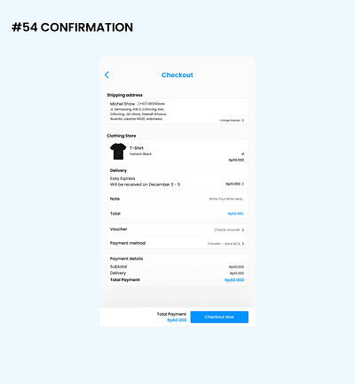 #54 CONFIRMATION animation branding challenge checkout ui confirmation dailyui design graphic design illustration logo ui uiux