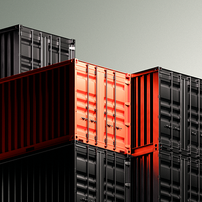 Shipping containers 3D rendering practice 3d blender container rendering shipping container