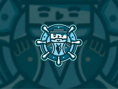 mascot logo blue brand branding cap captain character chicago design dribbbleillustration dribbbleinspiration graphic design icon illustration illustrator inspiration logo logos minimal usa wave