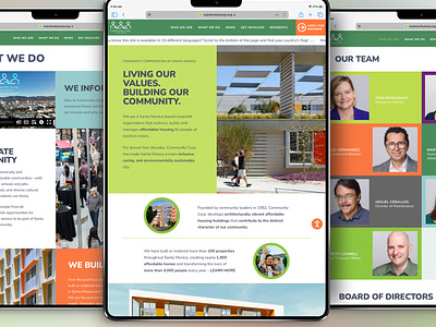 Santa Monica Community Corporation art direction graphic design web design