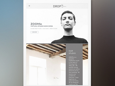 DROPin Wellness Studio art direction branding graphic design web design