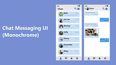 Chat Messaging UI (Monochrome) branding ui