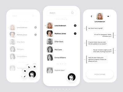 Minimal Messenger App Design - MEHRAX app app design application application design mehrax messenger messenger app messenger application minimal minimal app minimal application minimalism simple simple app white white app white application