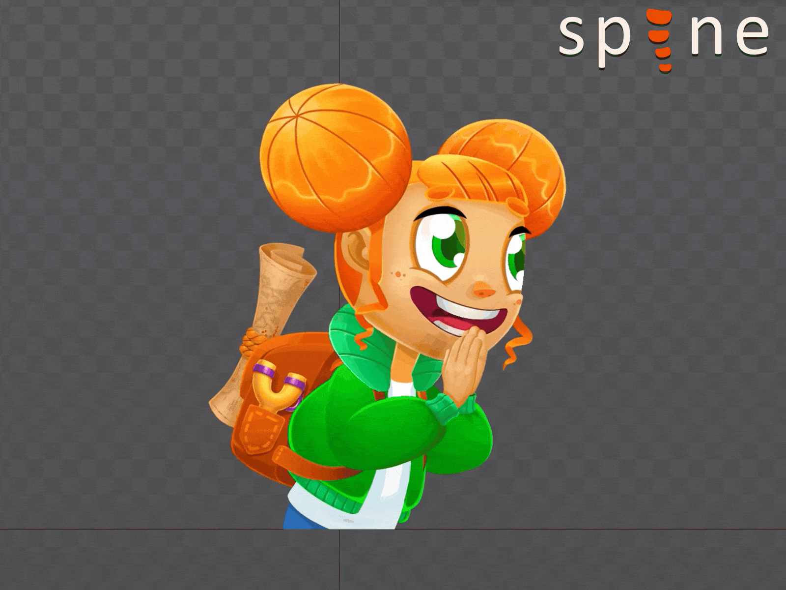 Soli excited 2d 2d animation animation character game hero mobile rigging solitown spine unity