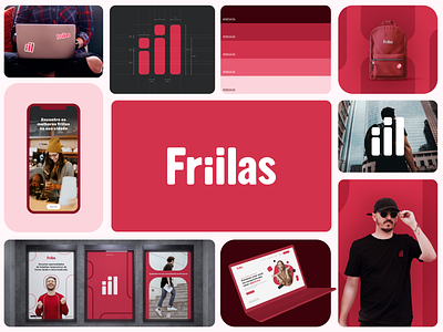 Frillas Brand Identity app logo bento bento presentation brand brand design brand strategy branding freela logo logotype startup tech logo trend visual identity