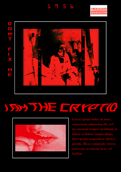 Brutalist horror-style poster graphic design photoshop poster project