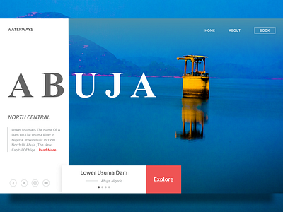 Nigerian Tourist Centres I replicated a design from Pinterest design graphic design landing page mobile app