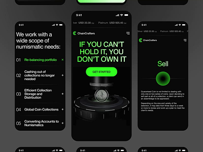 ChainCrafters - Crypto Landing Page 3d animation app branding coin crypto crypto app cryptocurrency graphic design landing page motion graphics nft product design ui ux wallet web web3 webapp webflow
