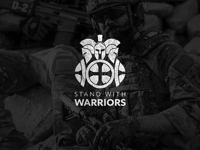Stand With Warriors Logo branding design graphic design illustration logo typography vector