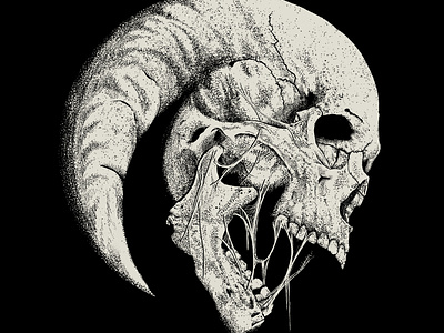 Some Old 36 Days of Type Doodles dark horror illustration scary skeleton skull type