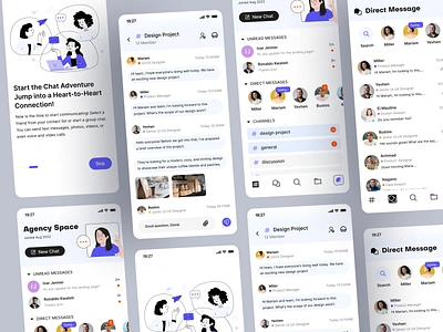 Mobile Apps - Chatting Discord 2024 trend chat app chat design chatting community design 2024 discord fresh apps inbox message messanger messenger mobile app modern ui onboarding chat social media trend ui ui uiux ux