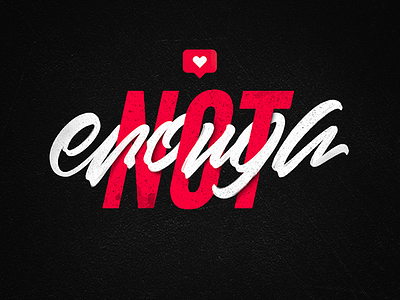 Not enough design hand draw illustration lettering letters procreate script type typedesign typography
