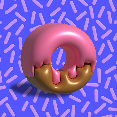 3D Donut 3d 3d donut branding donut graphic design illustration illustrator logo