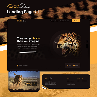 Cheetah Landing page UI ui