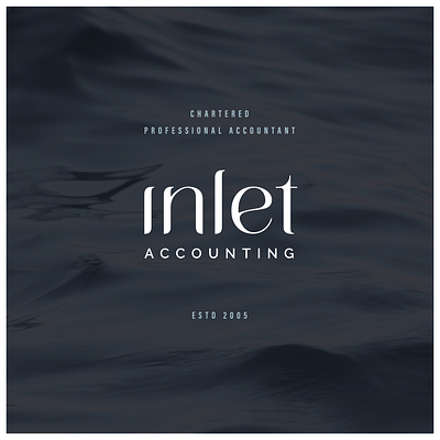 Inlet Accounting brand branding design graphic design icon identity illustration logo modern type typography vector